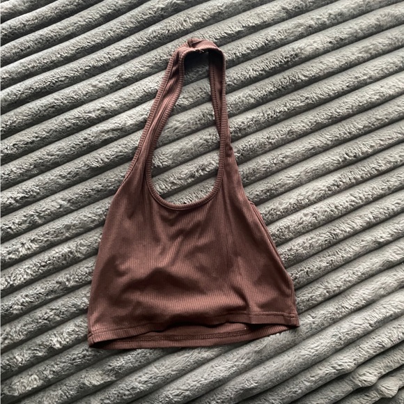 Brown SHEIN halter crop top size Medium - Picture 1 of 2